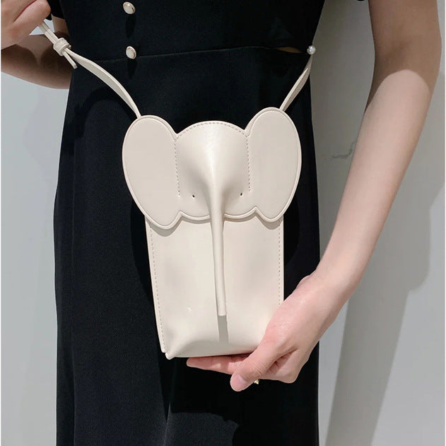 Women's Genuine Leather Elephant Vertical Mobile Lightweight Phone Bags