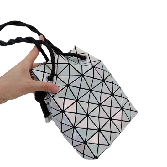 Women's Limited Life Drawstring Fritillary Color Geometric Shoulder Bags
