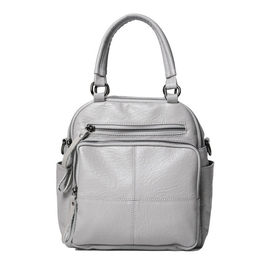 Women's Fashion Korean Soft Leather Large Capacity Backpacks