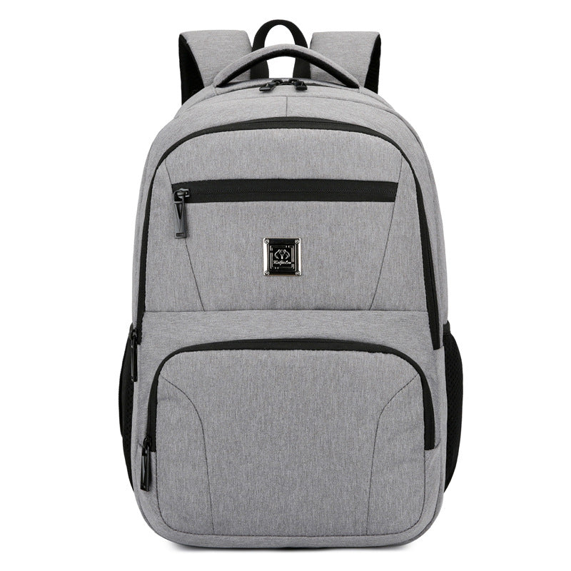 Men's Solid Color Commuter Leisure Computer Decompression Backpacks