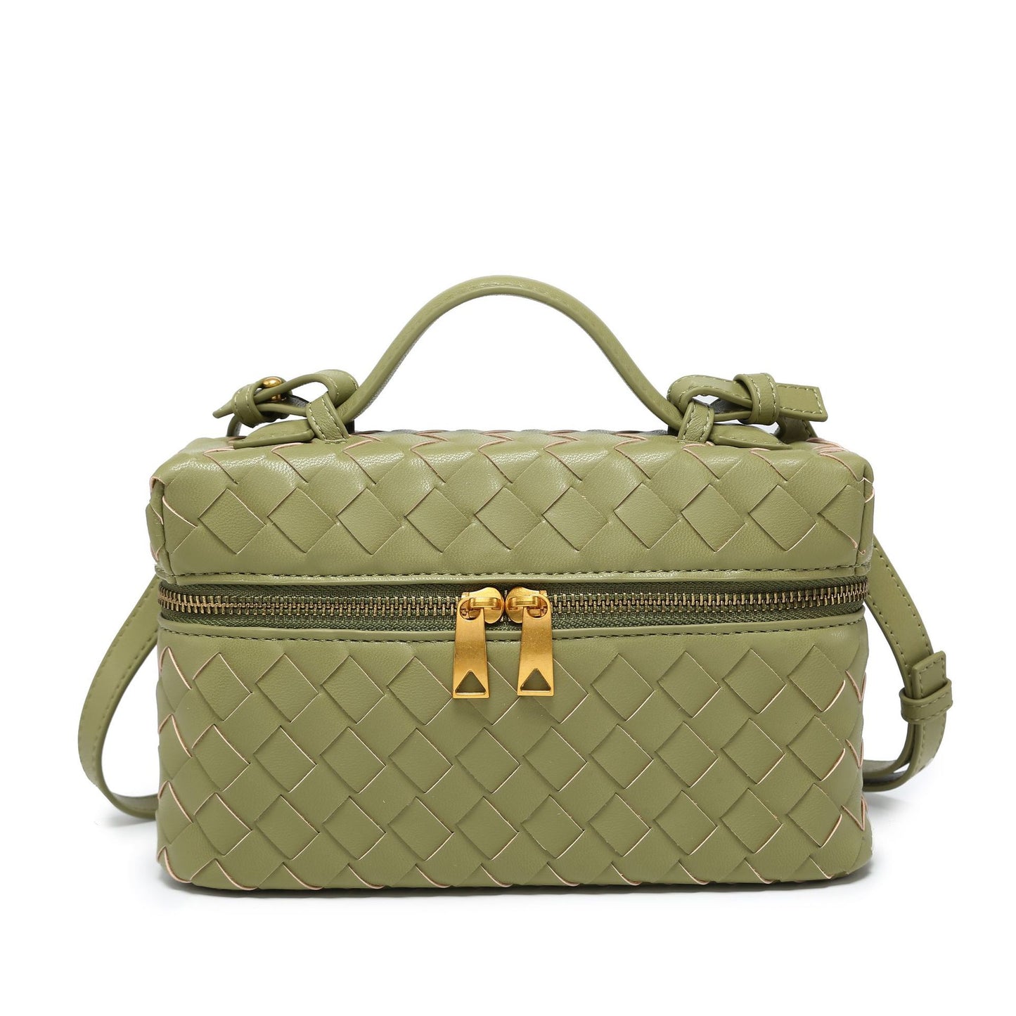 Women's Woven Box Lunch Retro Fashion For Small Square Bags