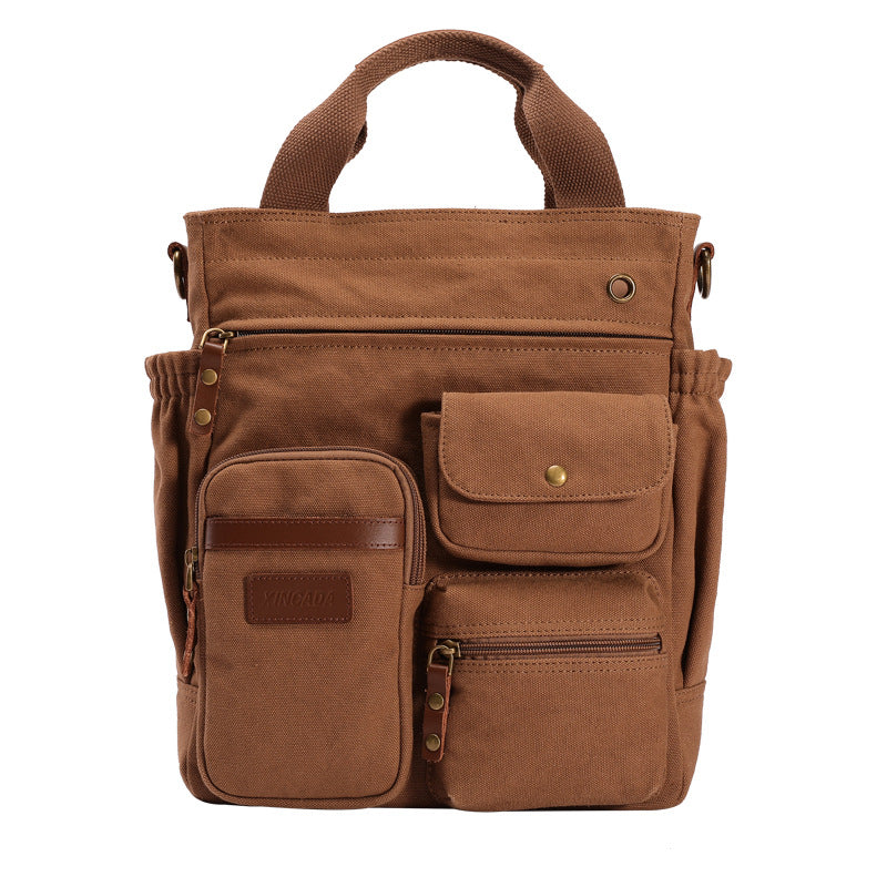 Men's Versatile Multifunctional Street Trendy Canvas Backpacks