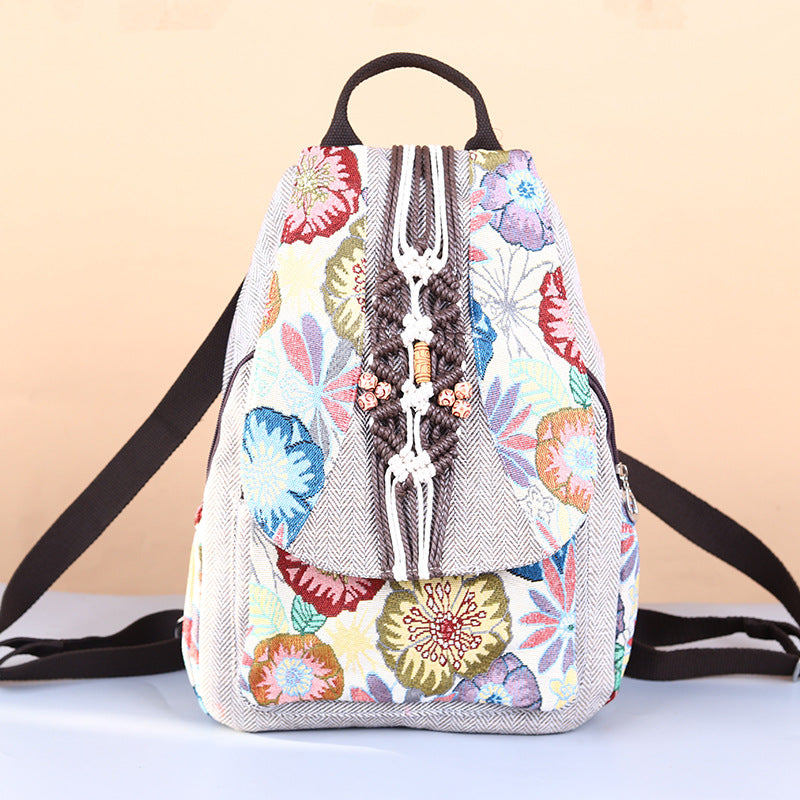 Yunnan National Style Hand-woven Cotton Linen Backpacks