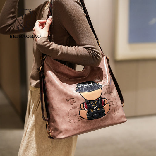 Source Large Capacity Commuter Retro Cartoon Bags
