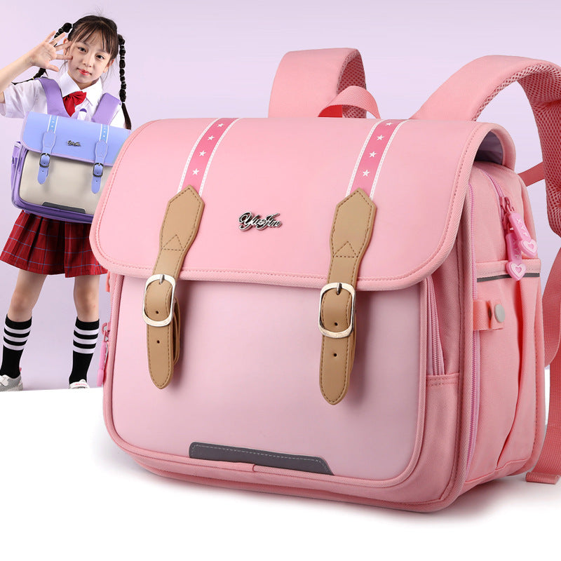 Horizontal Primary Grade Burden Alleviation Lightweight Elementary School Students' Schoolbags