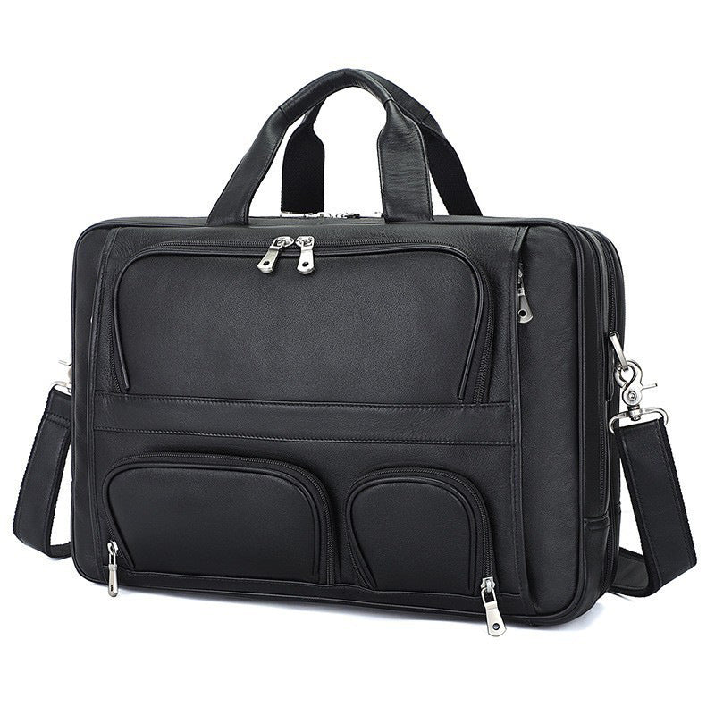 Men's Genuine Leather Large Capacity Business Cowhide Men's Briefcases