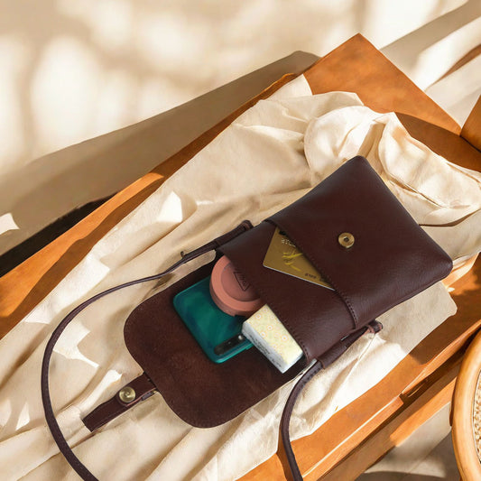 First Layer Vegetable Tanning Leather Mobile Phone Bags