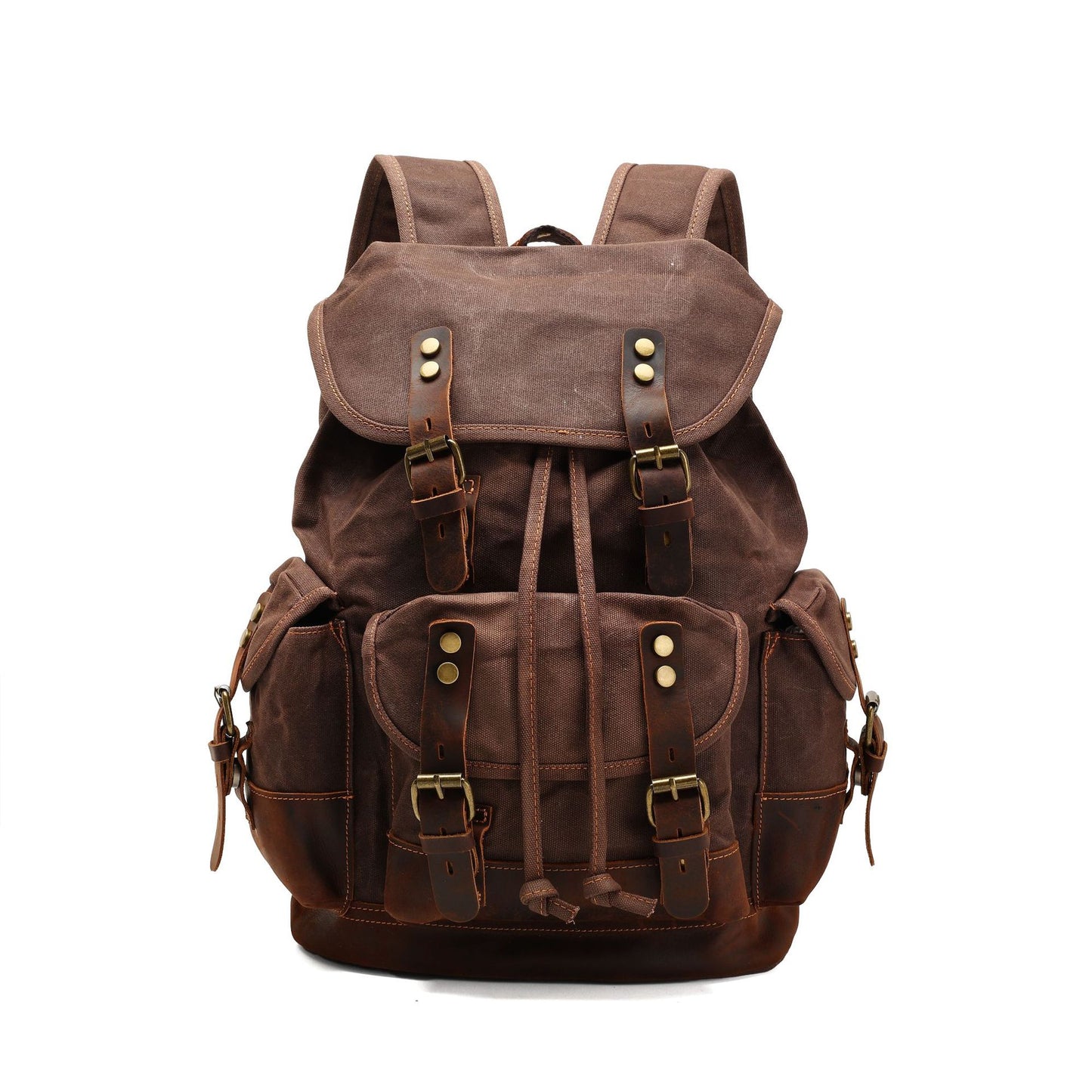 Retro Waterproof Oil Wax Canvas Large Backpacks