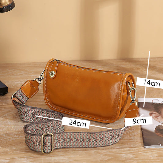 Women's Genuine Leather Fashionable Commuter Design Cowhide Crossbody Bags