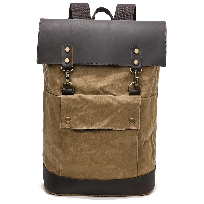 Women's & Men's & Vintage Oil Wax Canvas Crazy Backpacks