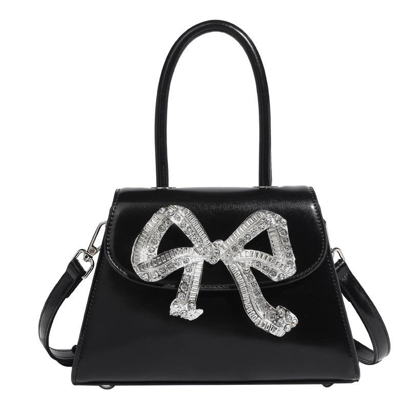 Women's Niche Diamond Bow Rhinestone Portable Pouch Handbags