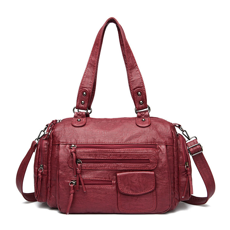 Women's Pocket Motorcycle Advanced Texture Fashion Commuter Shoulder Bags
