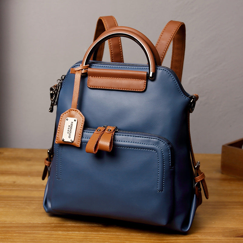 Women's Contrast Color Retro Single Fashionable Lightweight Bags