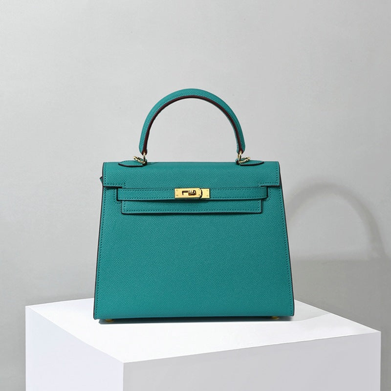 Women's Genuine Leather Advanced Texture Palm Print Kelly Crossbody Bags