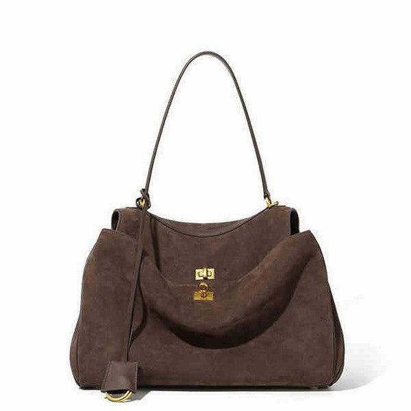 Frosted High-grade Suede Kelly Retro Portable Bags
