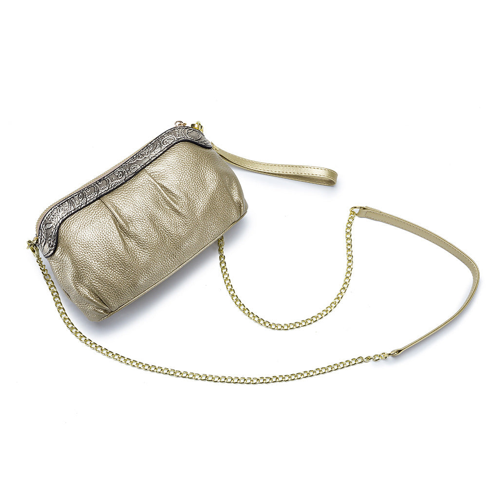 Women's Genuine Leather Cloud Fashion Red Bridal Dinner Crossbody Bags
