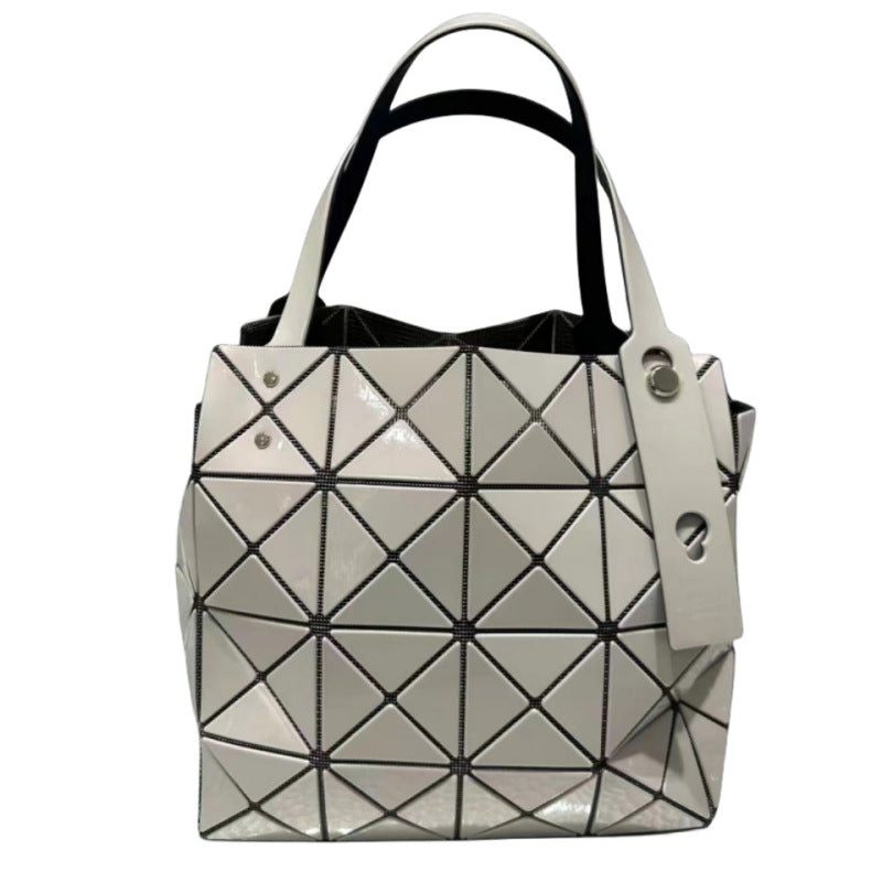 Women's September Underarm Geometric Diamond Pattern Box Shoulder Bags