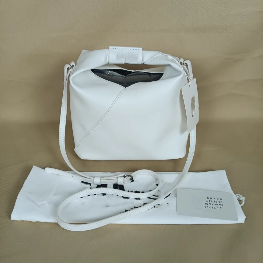 Women's Niche Cowhide Underarm Idle Style Garbage Bags