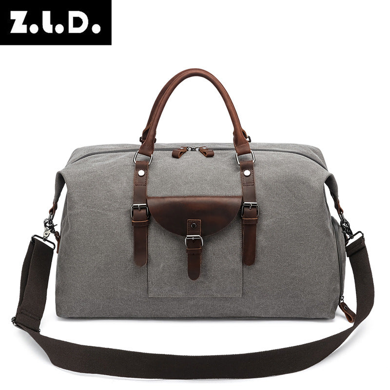 Men's Horse Leather Portable Business With Shoe Travel Bags