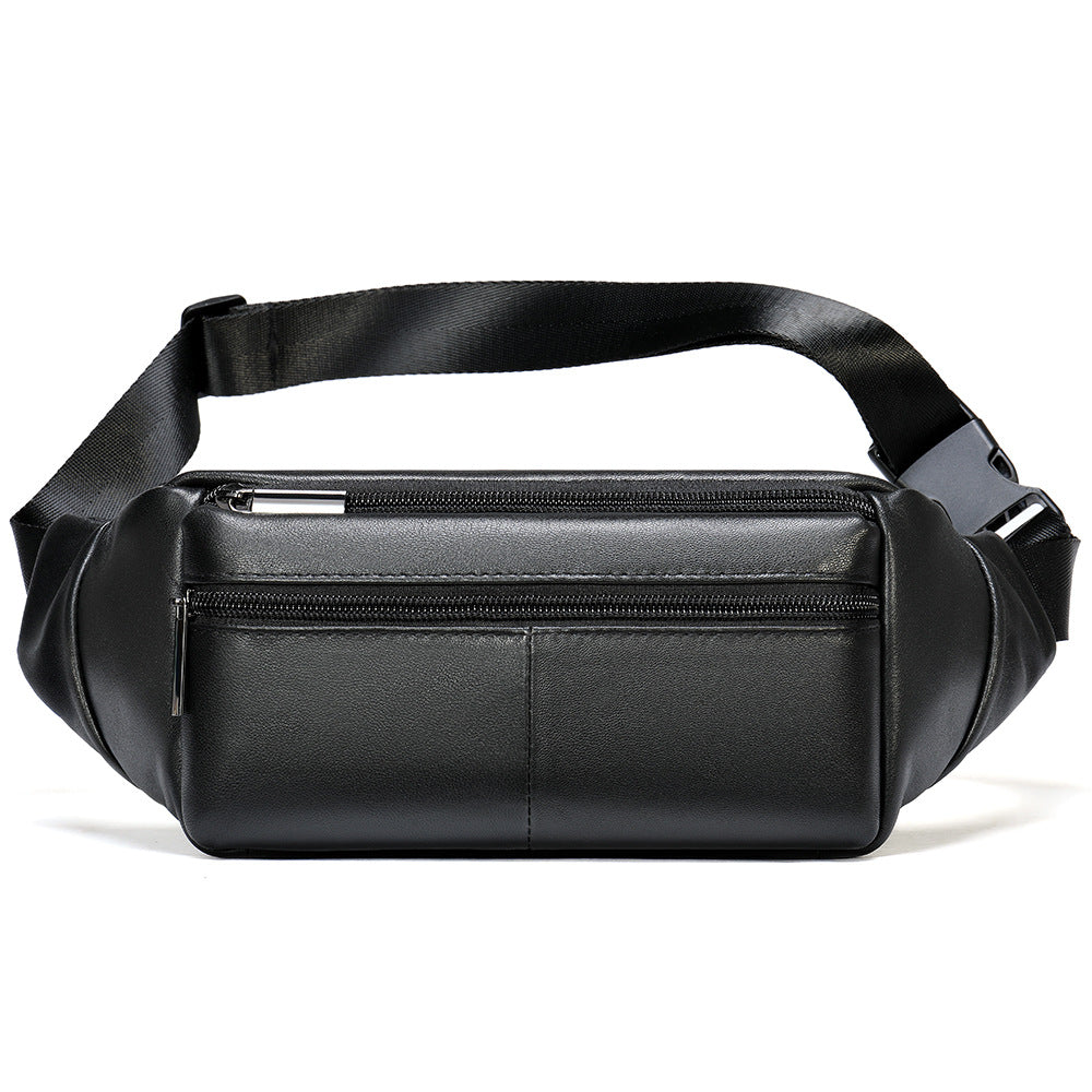 Men's Leather High-grade First Layer Cowhide Boys Men's Chest Bags
