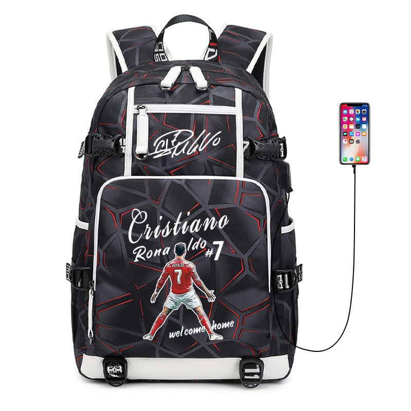 Women's & Men's & Football Star Luo Large Capacity Backpacks