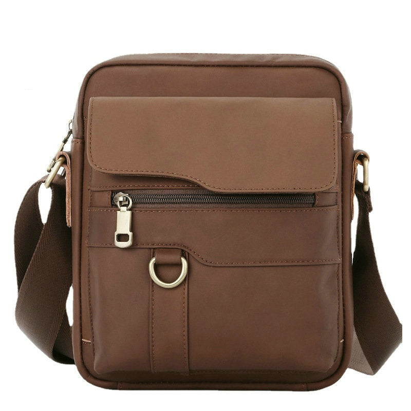 Men's Leather Vintage First Layer Cowhide Large Bags