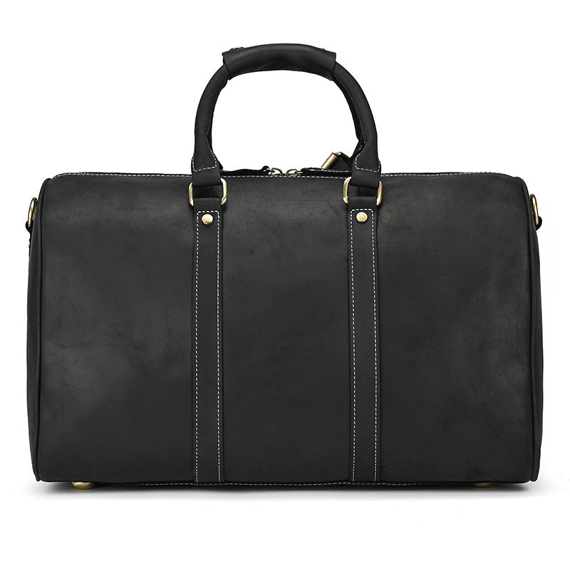 Men's Crazy Horse Oil Leather Vintage Inch Travel Bags