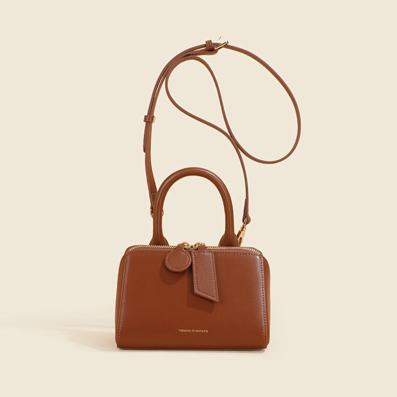 Women's Leather Commuter High Sense Mobile Texture Design Crossbody Bags