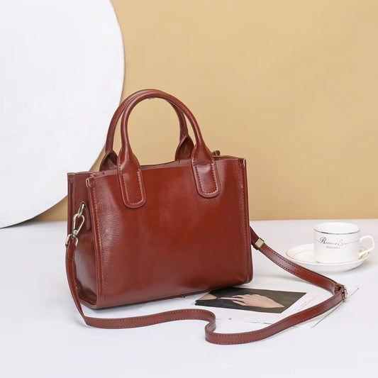 Women's Big Genuine Leather Retro Computer High Bags