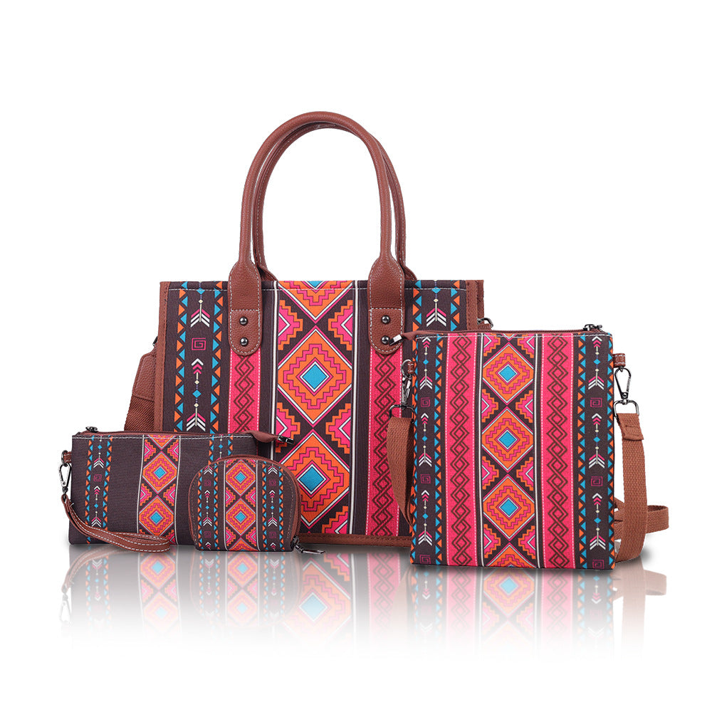 Style Canvas Mother Set Bohemian Portable Tote Bags