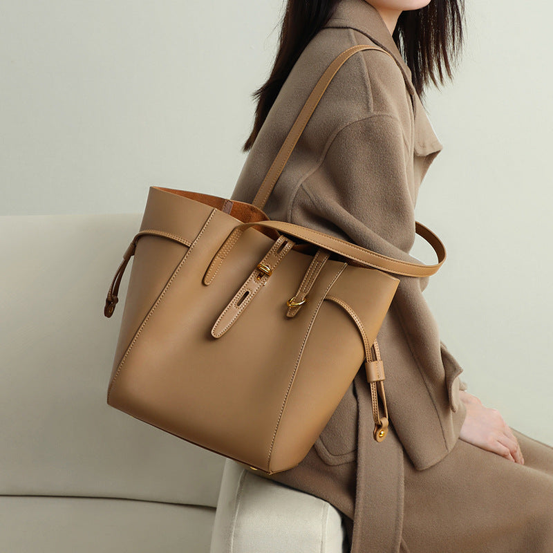 Women's Genuine Leather Large Capacity Versatile Fashion Tote Bags