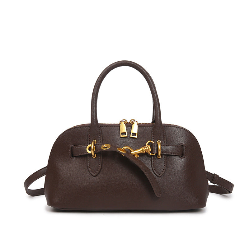 Women's Light Luxury Minority Shell Genuine Leather Crossbody Bags
