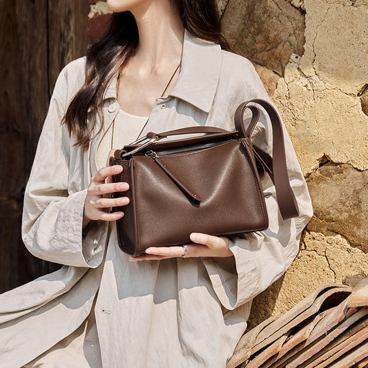 Women's Genuine Leather Niche High-grade Pillow Crossbody Bags