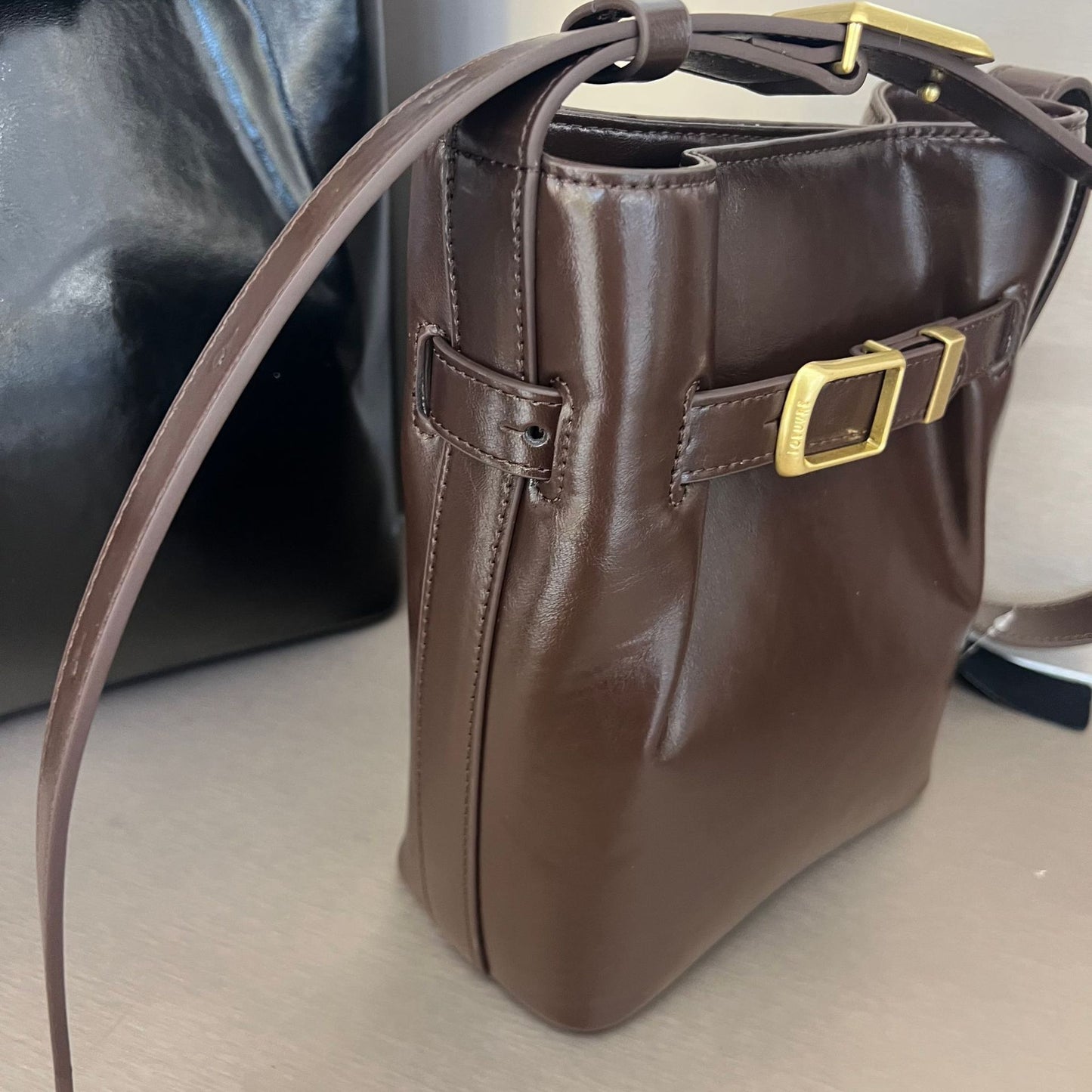 Women's Popular Niche Leather Cowhide High-grade Bucket Bags