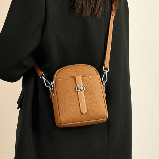 Women's Genuine Leather Simple Mobile Daily Matching Crossbody Bags