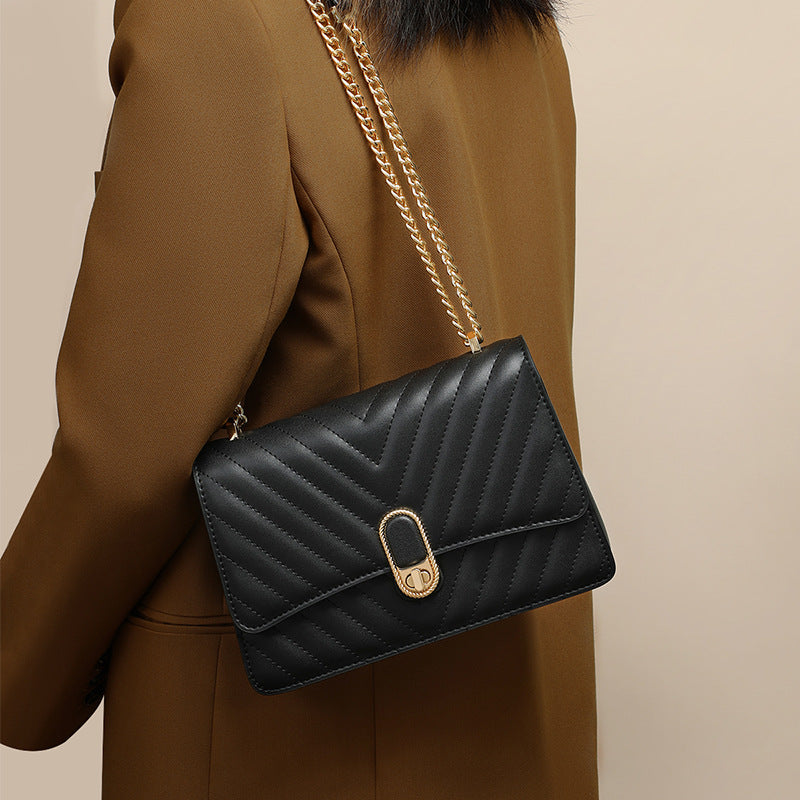 Women's Chain Autumn Light Luxury Genuine Leather Shoulder Bags