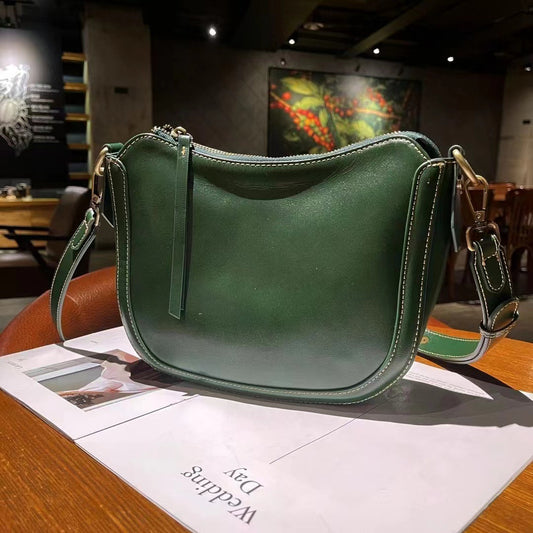 Women's Leather Underarm Layer Cowhide Retro Soft Shoulder Bags
