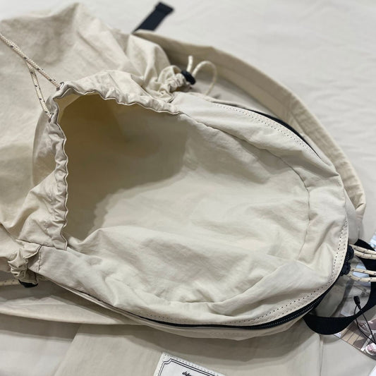 Women's Niche Simple Korean Drawstring Nylon Lightweight Backpacks
