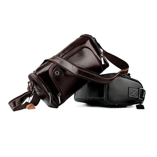 Men's Genuine Leather High-grade Large Capacity Cowhide Men's Messenger Bags