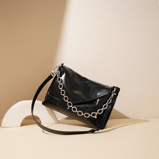 Women's Retro First Layer Cowhide Advanced Simple Bags