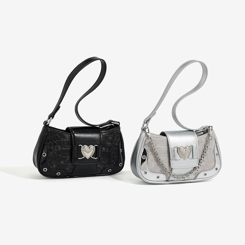 Women's French Minority Chain Underarm Fashion Baguette Crossbody Bags
