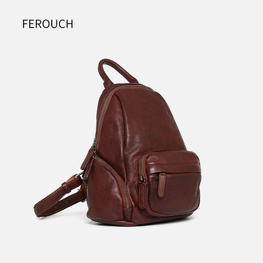Women's Style Vintage First Layer Cowhide Genuine Backpacks