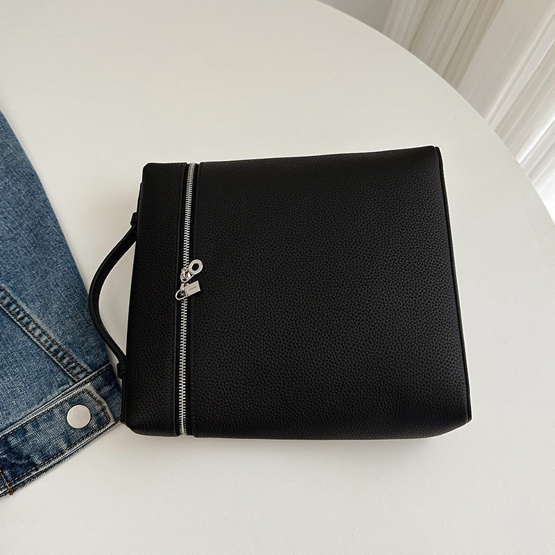 Women's Litchi Grain First Layer Cowhide Lunch Backpacks