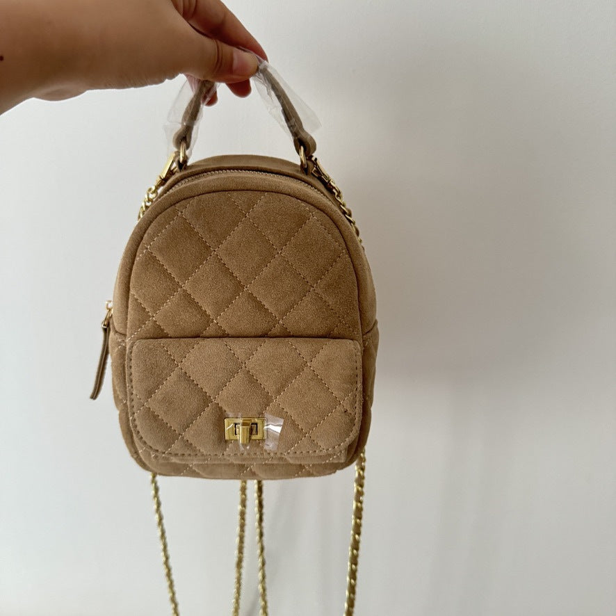 Frosted Classic Style Diamond Chain Sky Backpacks