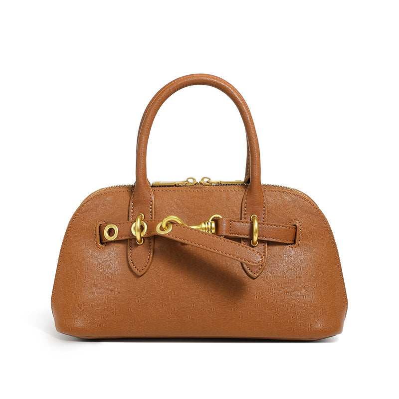 Women's Niche High Sense Genuine Leather Portable Shell Crossbody Bags