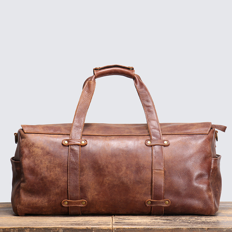 Women's & Men's & Vintage Matte Leather Portable Large Travel Bags