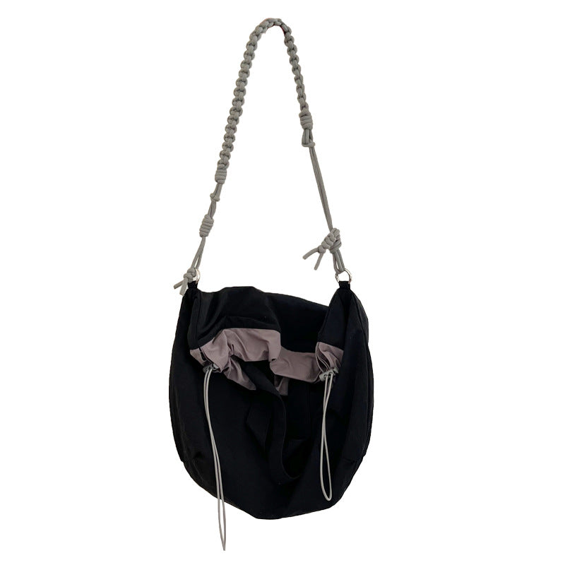 Nylon Cloth Lightweight Large Capacity Drawstring Shoulder Bags