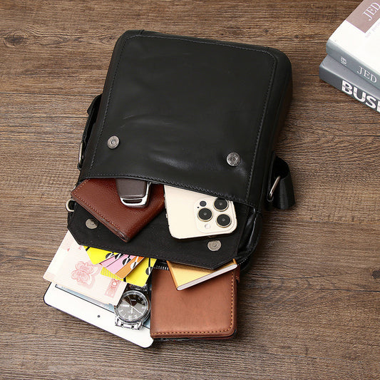 Urban Business Commute Trendy Classic Box Men's Shoulder Bags