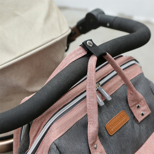 Nylon Fashion Folding Crib Simple Contrast Color Mom Bags