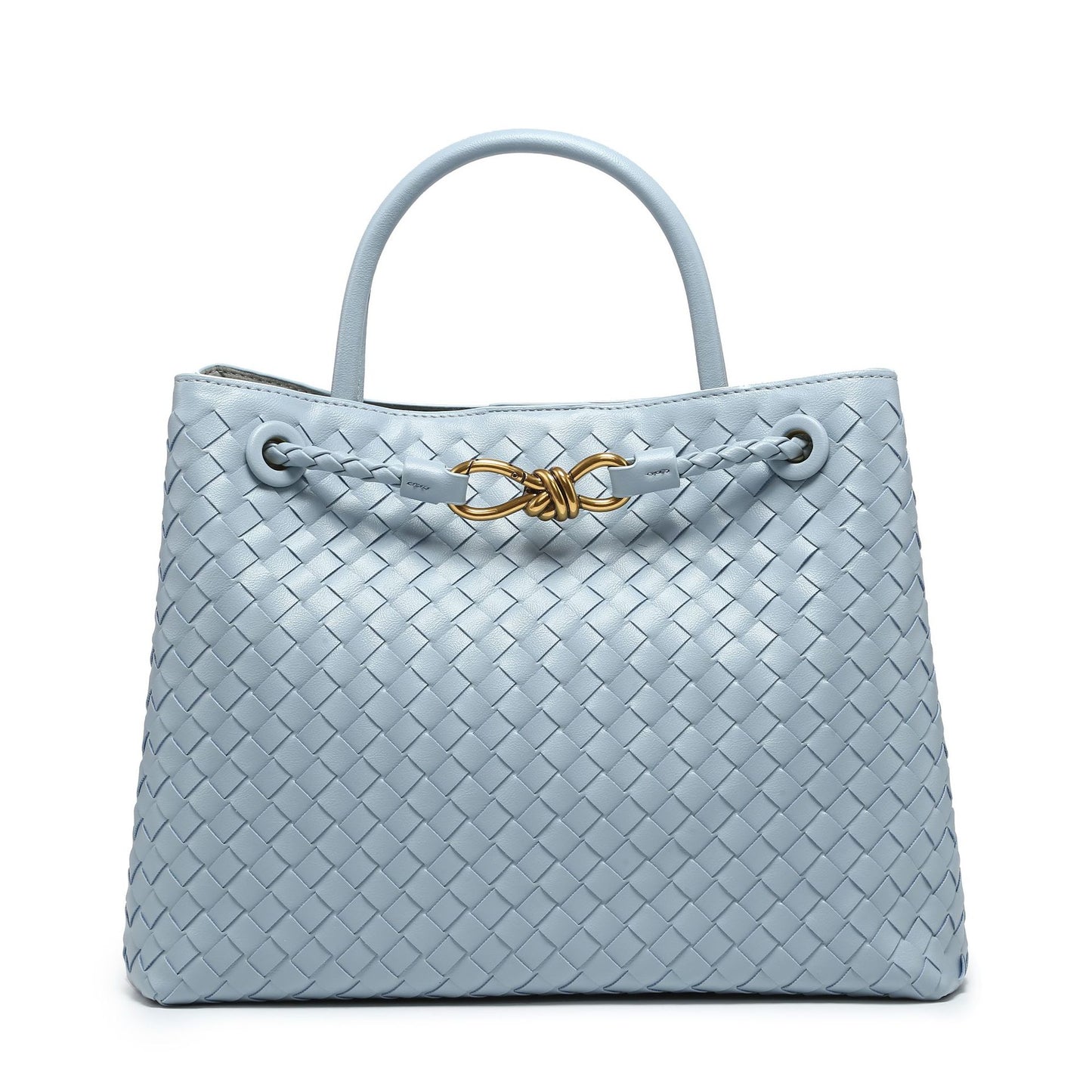 Woven Metal Cord Fastener Large Capacity Crossbody Bags